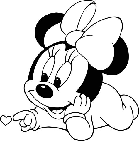 Baby Minnie Mouse Coloring Sheets Free Coloring Pages