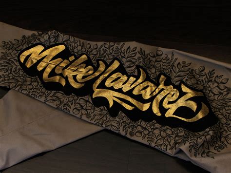 Gold Leaf Lettering On Fabric By Nico Ng On Dribbble