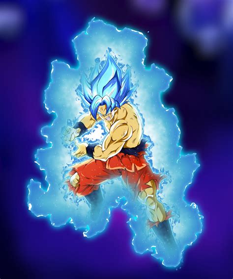 Universal Super Saiyan Blue Goku W Aura Bg By Blackflim On Deviantart