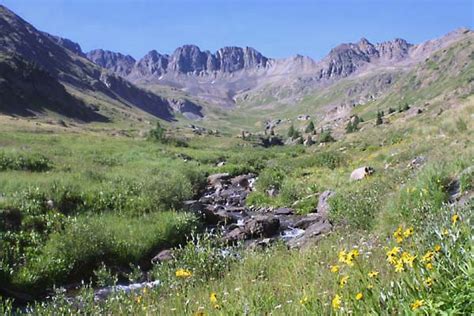 The state is divided into two major hydrographic regions by the continental divide of the americas. Collage Photo 73: American Basin (near Lake City, Colorado)