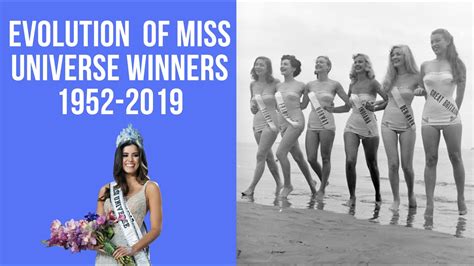 Evolution Of Miss Universe Winners 1952 2019 Youtube