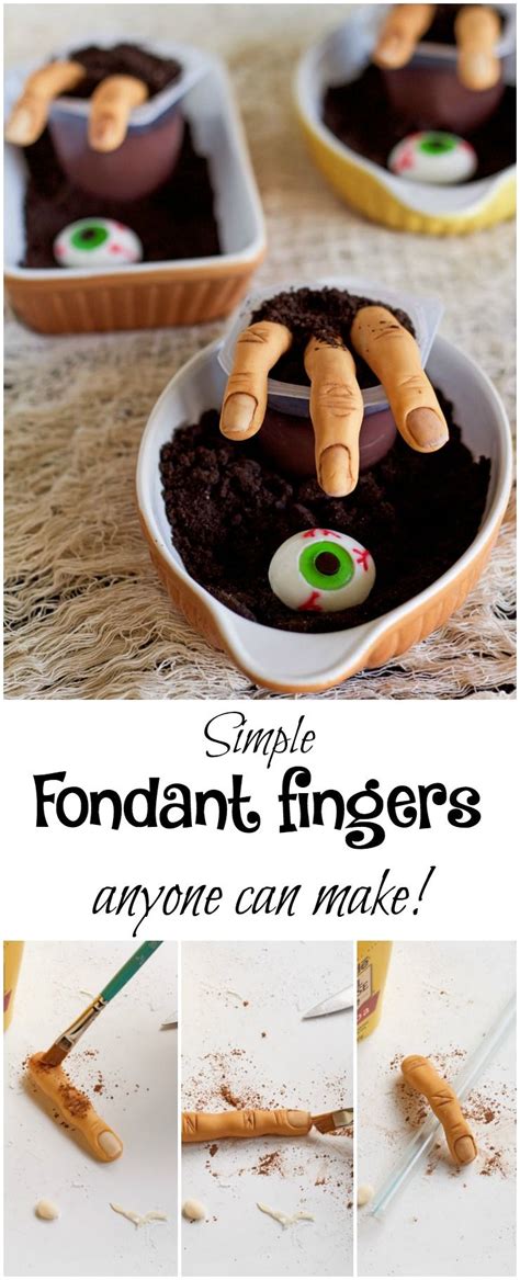 Create the best haunt on the block with halloween decorations from oriental trading! How to make Fondant Fingers | Novelty birthday cakes, Halloween baking, Cake decorating
