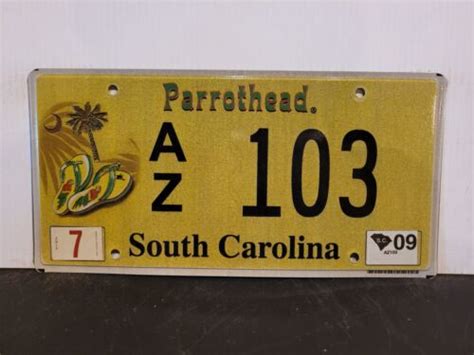 2009 South Carolina Parrothead Specialty License Plate Tag Ebay