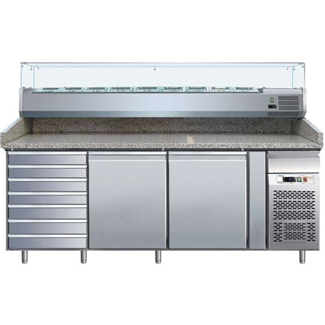 O la pizza con 1 solo grammo di lievito! Banco frigo pizza 2 porte 60 x40 vetrina frigo 10 x GN1/4