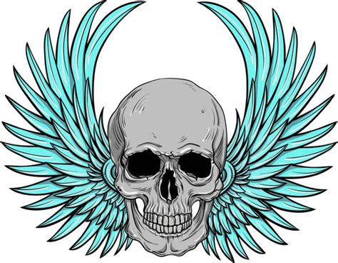 Human Skull With Wings For Tattoo Design Stock Image Everypixel