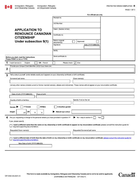 Form Cit0302 Download Fillable Pdf Or Fill Online Application To