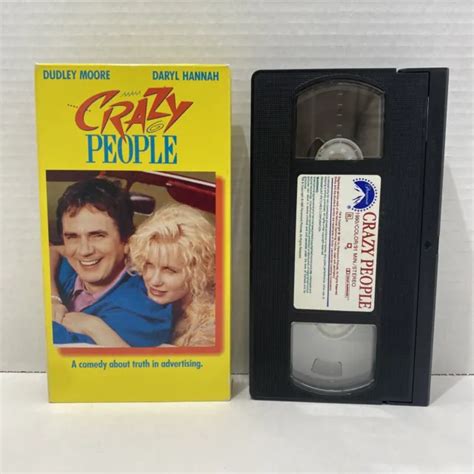 CRAZY PEOPLE VHS 1990 Dudley Moore Daryl Hannah Paul Reiser 9 09