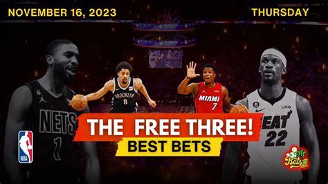 My Top 3 Best Bets For Nba Cbb And Nfl On Thursday November 16th The
