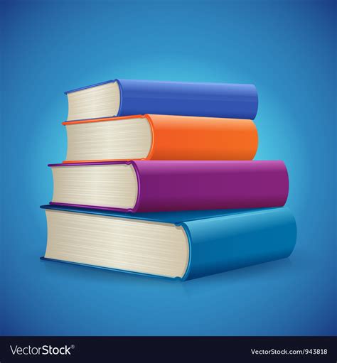 Stack Books Royalty Free Vector Image Vectorstock