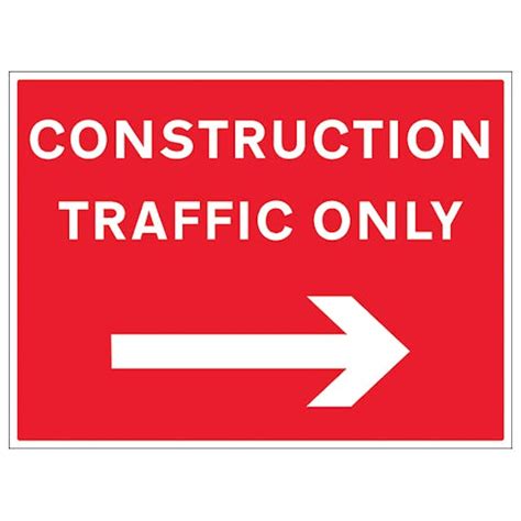 Construction Traffic Arrow Right Traffic And Parking Signs