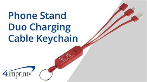 Phone Stand Duo Charging Cable Keychain Custom Cable By 4imprint