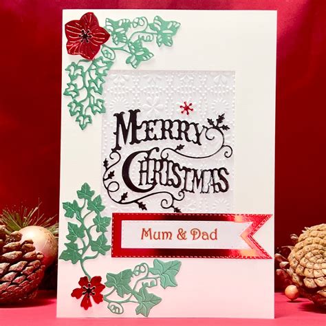 Personalised Mum And Dad Christmas Cards Handmade Etsy Uk