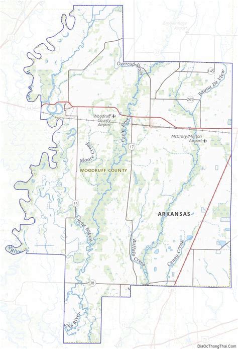 Map Of Woodruff County Arkansas Địa Ốc Thông Thái