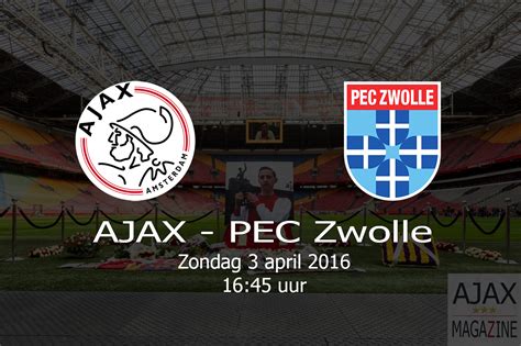 Pec zwolle have lost just one of their last nine home league matches, but in turn, have won twice in that run. AJAX - PEC ZWOLLE - 20160403 | Ajaxzine