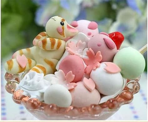 Super Cute Japanese Handmade Desert Design Swan Japanese Sweets Japanese Dessert Cute Food Art