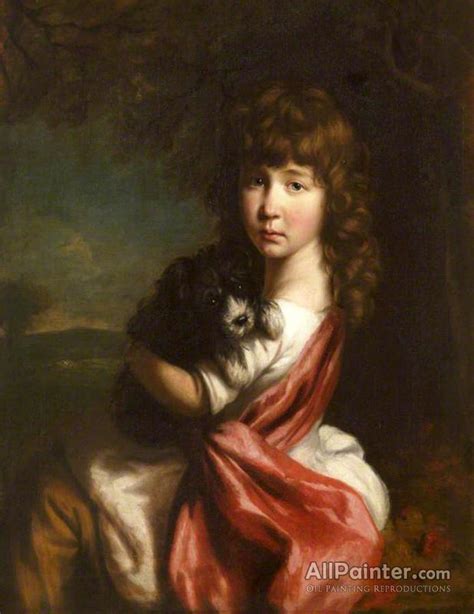 Nathaniel Hone Ra Portrait Of A Young Girl With A Pet Dog Oil