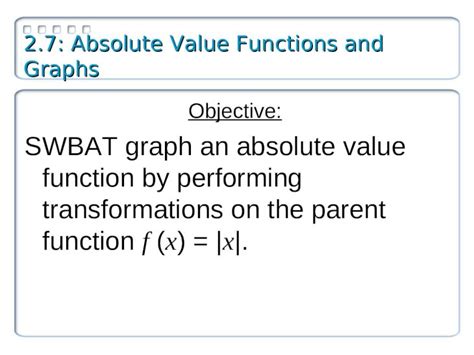 27 Absolute Value Functions And Graphs Download Ppt Powerpoint