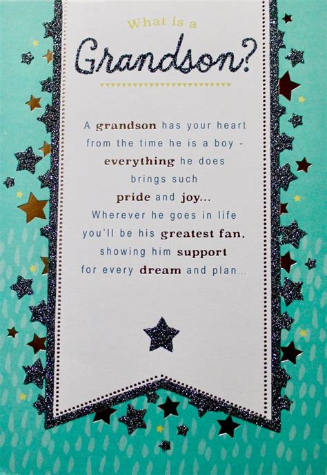 Hallmark Grandson Birthday Card Forever And Always Medium For Sale