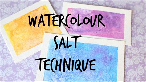 Watercolour Salt Technique Youtube