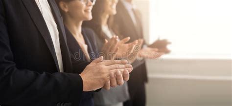 Business People Hands Applauding At Meeting Stock Image Image Of
