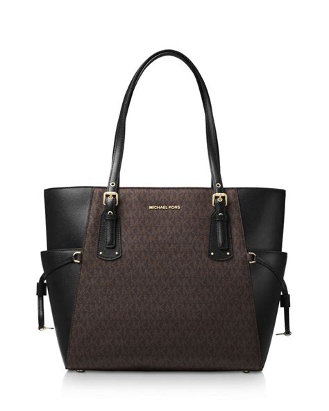 Michael Michael Kors Voyager East West Signature Tote In Black Save 5