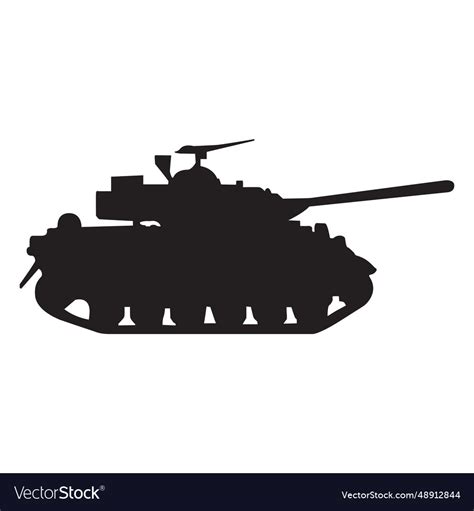 Military Tank Silhouette Royalty Free Vector Image