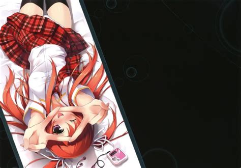 Anime Kantoku School Uniform Redhead Anime Girls Wallpapers Hd