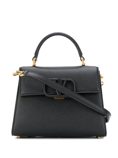 Valentino Garavani Vsling Small Leather Top Handle Bag In Black Modesens