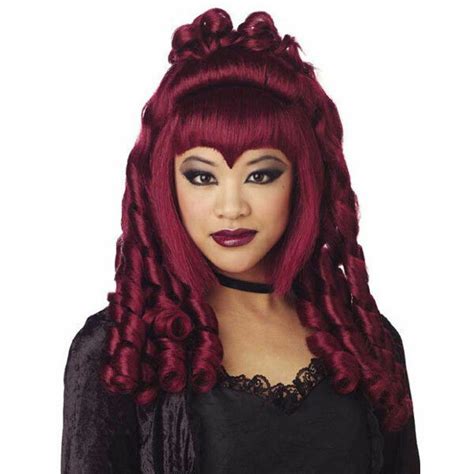 Burgundy Curly Gothic Vampire Wig Ebay