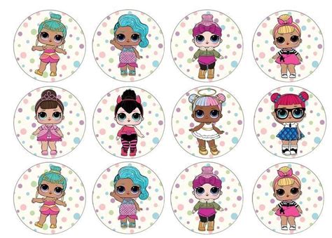 See more party ideas and share yours at catchmyparty.com #lolsurprisedolls #birthdaycake. 30x Lol Surprise Dolls Logo Cupcake Toppers Edible Wafer ...