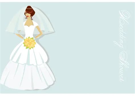 Bridal Shower Card Vector Illustration Free 123freevectors