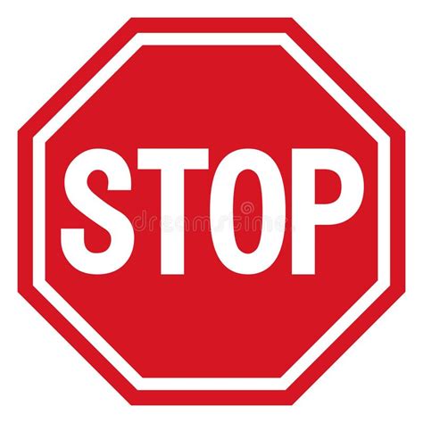 Prohibited No Stop Sign Stock Vector Illustration Of
