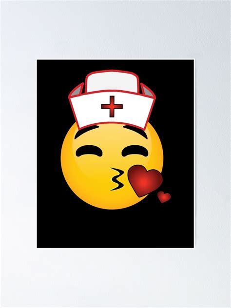 Nurse Emoji Poster By Edgyshop Redbubble