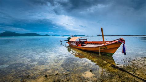 Boat Landscape Thailand Sea Wallpapers Hd Desktop And Mobile