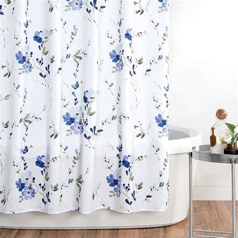 Charlotte White And Blue Floral Shower Curtain By Croscill Cute