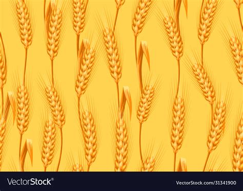 Seamless Pattern With Wheat Royalty Free Vector Image