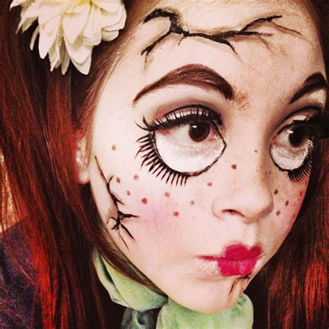 Creepy Cracked Doll Makeup Makeup Crackeddoll Porcelaindoll Scary