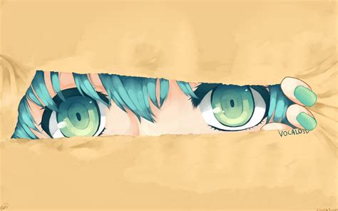 Wallpaper Drawing Illustration Eyes Anime Glasses Cartoon Vocaloid Hatsune Miku Mirai