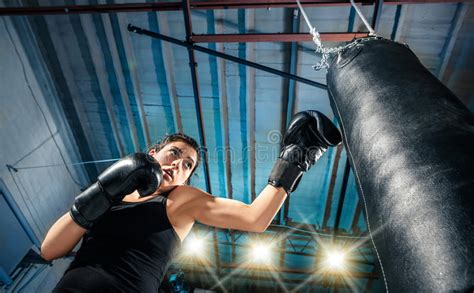 The Female Boxer Training At Gym Stock Photo Image Of Fighter Adult