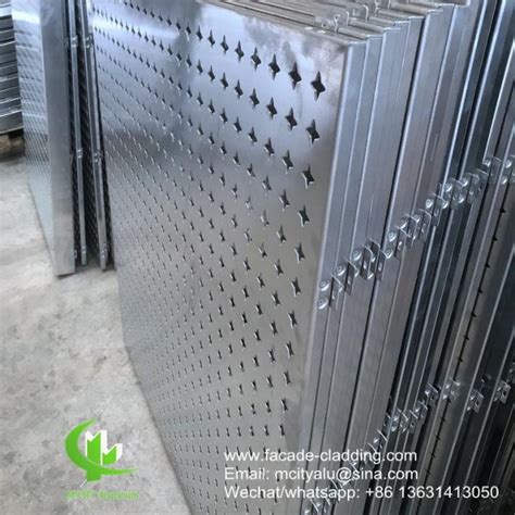 Metal Aluminum Perforated Cladding Panel With Round Holes Patterns