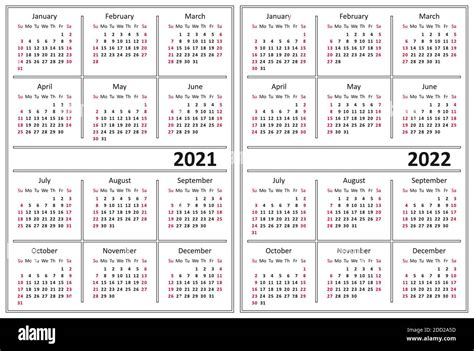 Calendario 2021 2022 Imágenes Recortadas De Stock Alamy