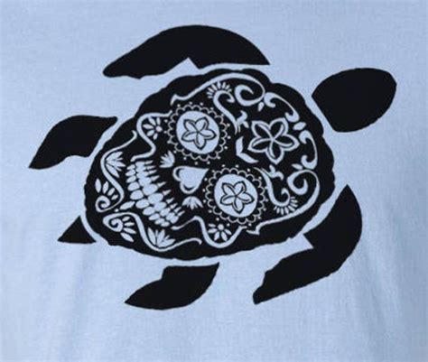 Turtle Sugar Skull Shirt For Toddlers Hawaiian Honu Mexican Etsy