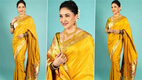 Madhuri Dixit Channels Her Inner Marathi Mulgi As She Rocks Paithani