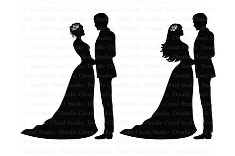 Wedding Svg Bride And Groom Svg By Doodle Cloud Studio Thehungryjpeg