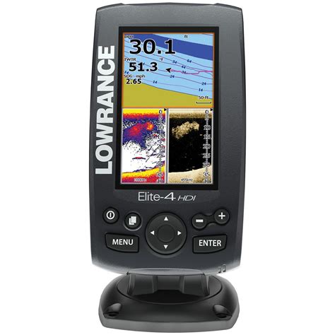 Lowrance Elite 4 Hdi Combo Fishfinder And Gps Chartplotter With 83200