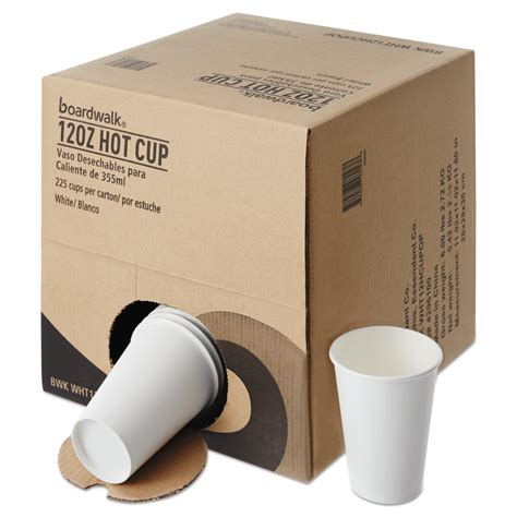Boardwalk Convenience Pack Paper Hot Cups 12 Oz White 9 Cups Sleeve