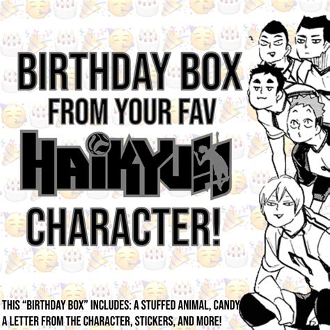 Birthday Box From Your Favorite Haikyuu Character Etsy