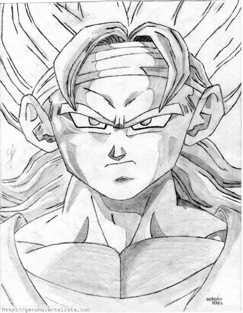 How Draw Saiyan Dragon Ball 08 Goku Dibujo A Lapiz Di