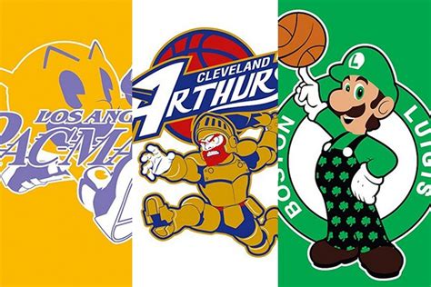 20 Amazing Nba Logos Redesigned With Classic Video Game Characters