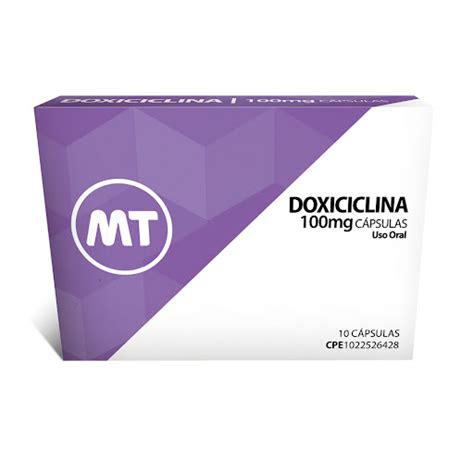 Doxiciclina 100 Mg X 10 Cápsulas Mt Global